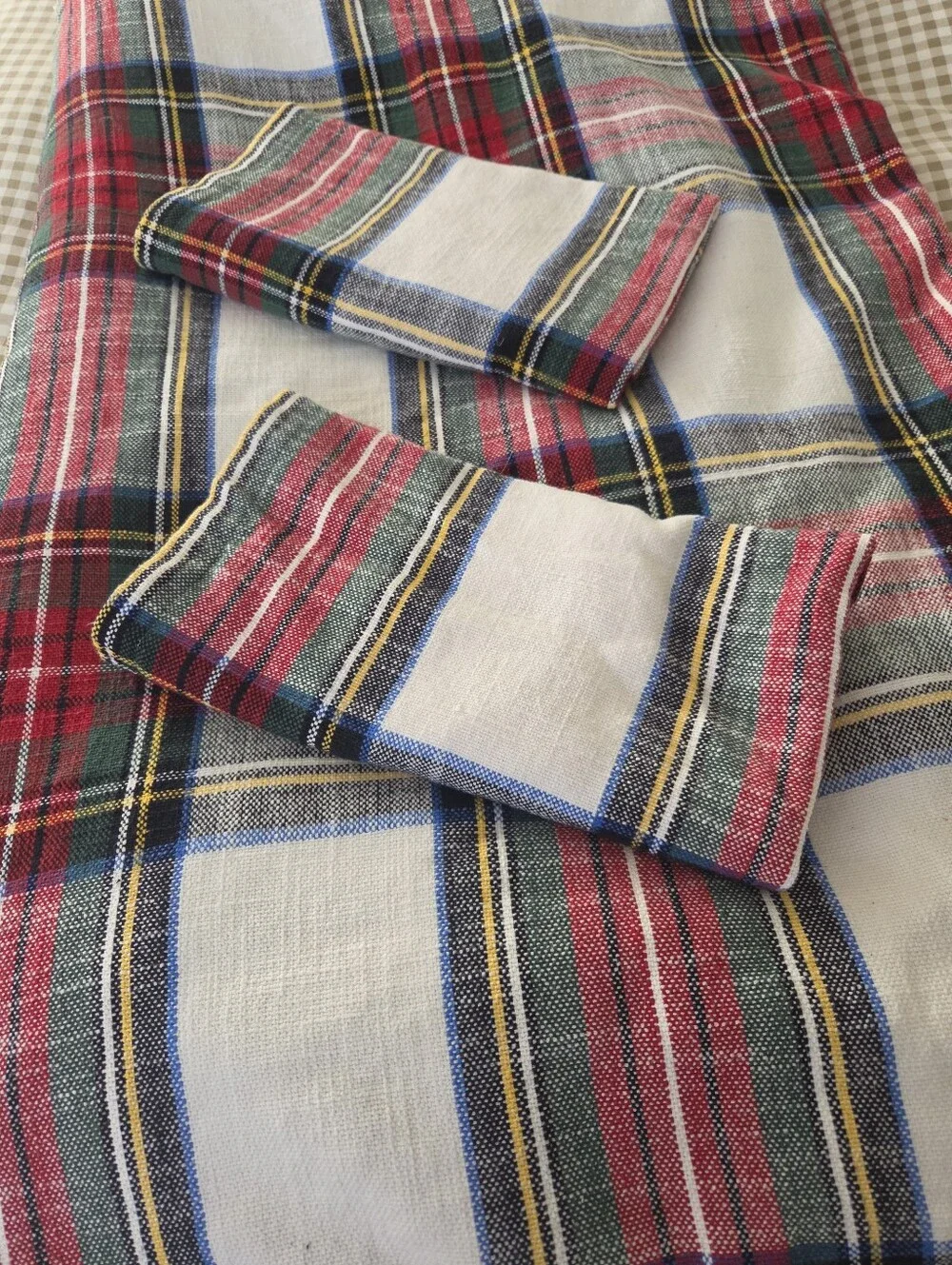 Pottery Barn Cal King Stewart Plaid 100% Cotton Duvet Cover And 2 Shams